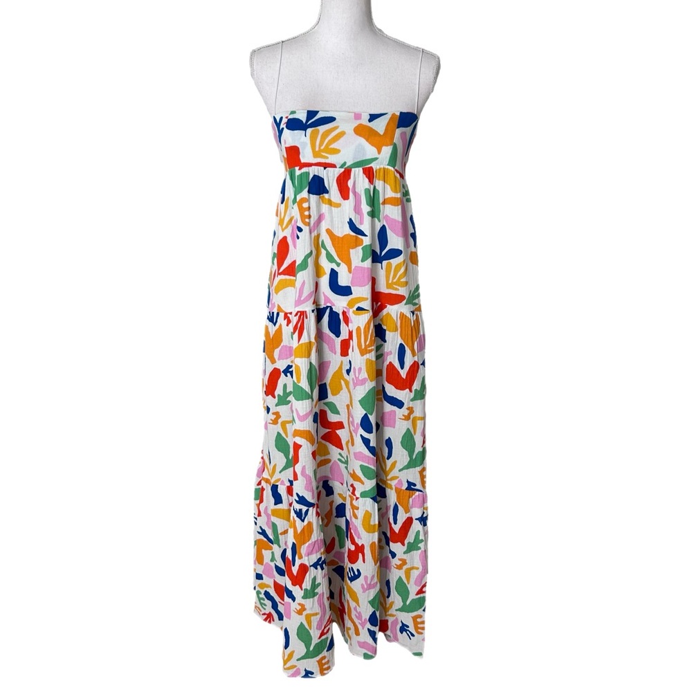 Show Me Your MuMu Long Weekend Maxi Dress Boho Colorful Whimsical Artsy Medium - Picture 3 of 11